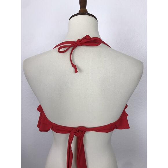 Cocoship Swim Ruffled High Waist Floral Bikini Set Swimsuit - Picture 5 of 10